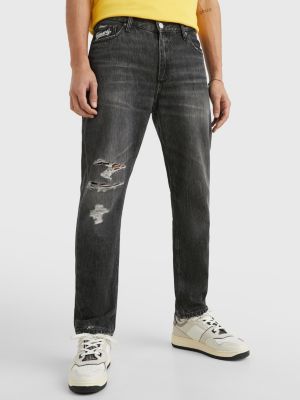 Dad Tapered Distressed Black Jeans DENIM Tommy Hilfiger