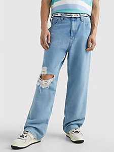 denim aiden baggy jeans im used look für herren - tommy jeans