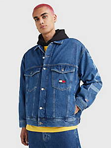 denim oversized denim trucker jacket for men tommy jeans
