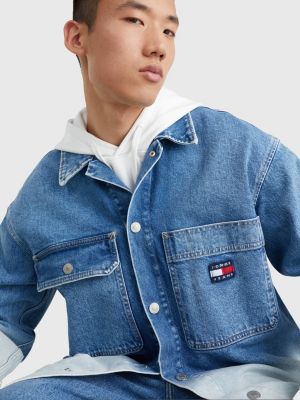 Oversized Ombré Denim Shirt Jacket | DENIM | Tommy Hilfiger