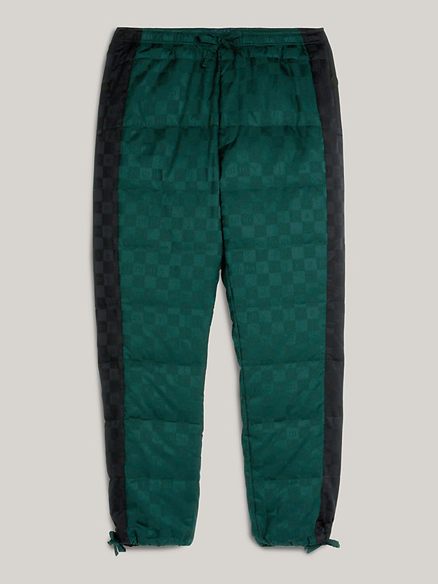 BLACK Checkerboard Jacquard Padded Trousers for men TOMMY JEANS
