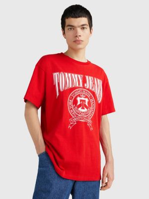 Associëren band markt Varsity Logo Relaxed Fit T-Shirt | RED | Tommy Hilfiger