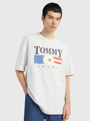 Skater Oversized TShirt GREY Tommy Hilfiger
