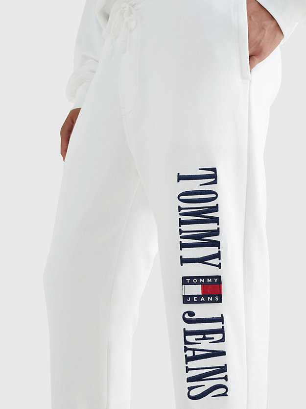WHITE Ethan Archive straight fit jogger voor heren TOMMY JEANS