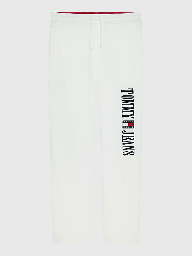 WHITE Ethan Archive Straight Fit Joggers for men TOMMY JEANS