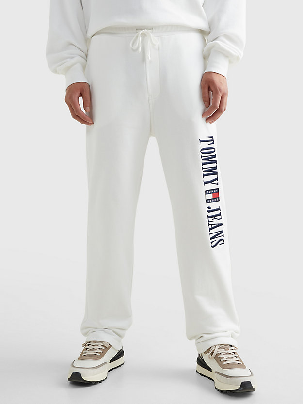 WHITE Ethan Archive Straight Fit Joggers for men TOMMY JEANS