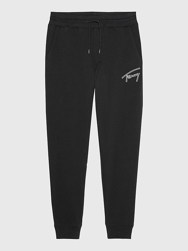 BLACK Signature Cuffed Joggers for men TOMMY JEANS