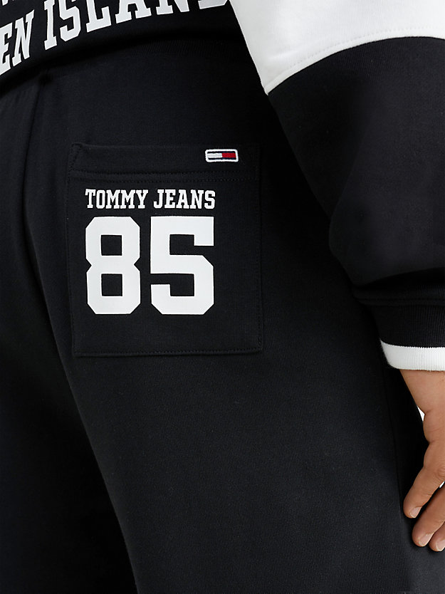 BLACK College Cuffed Joggers for men TOMMY JEANS