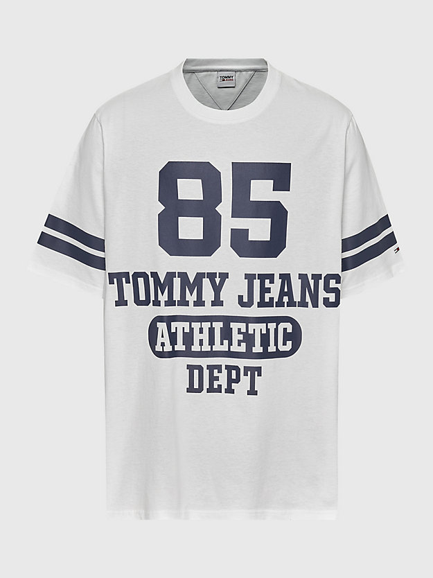 Plus College Logo Oversized Skater T-Shirt | WHITE | Tommy Hilfiger