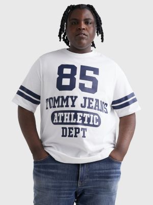 Plus College Logo | Hilfiger Tommy Skater Oversized T-Shirt WHITE 