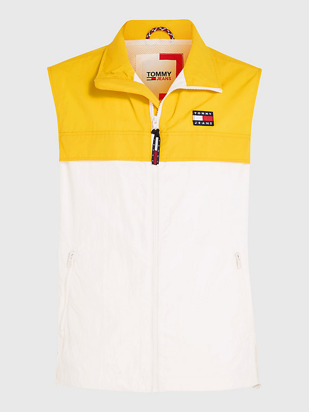 ANCIENT WHITE MULTI Colour-Blocked Chicago Gilet for men TOMMY JEANS
