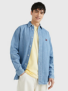 denim archive oversized denim overshirt for men tommy jeans