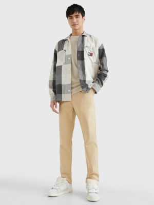 beige austin slim fit tapered chinos for men tommy jeans