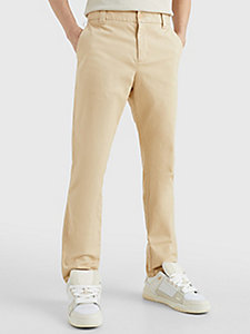 beige austin slim fit tapered chinos for men tommy jeans