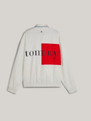 Dual Gender Monogram Jacquard Track Jacket White Tommy Hilfiger 0575