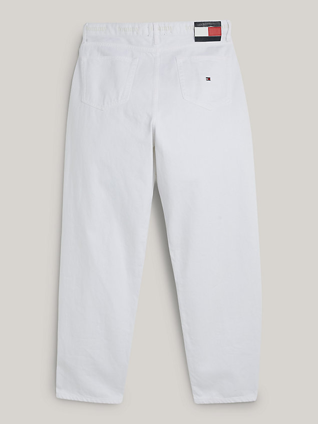 pantaloni dual gender in denim white da uomo tommy jeans