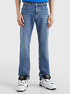 jeans ryan straight fit sbiaditi denim da uomo tommy jeans