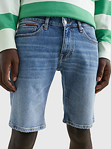 shorts scanton slim fit in denim denim da uomo tommy jeans