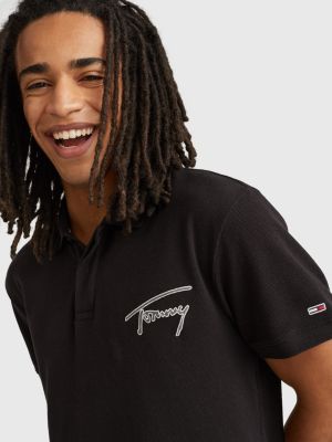 Signature Classic Fit Polo Black Tommy Hilfiger 