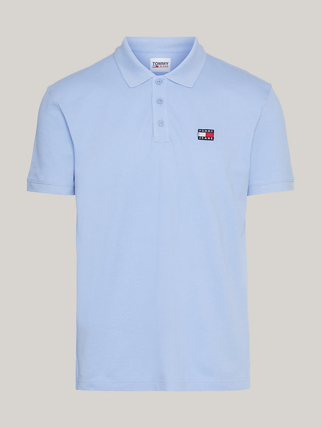 blue badge classic fit polo for men tommy jeans