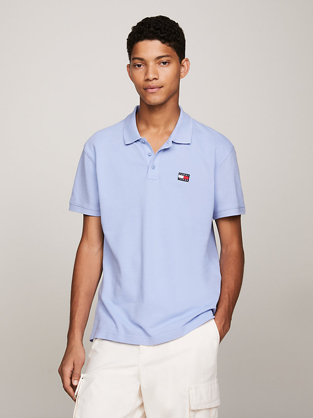 blue badge classic fit polo for men tommy jeans