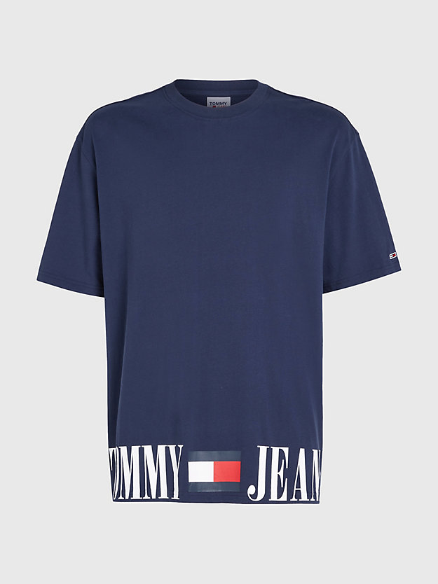 TWILIGHT NAVY Oversized Fit T-Shirt mit Grafik für Herren TOMMY JEANS