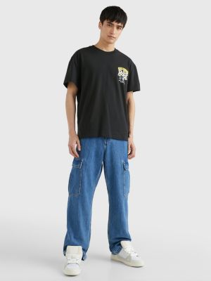 Homegrown Daisy Logo Relaxed Fit T-Shirt | BLACK | Tommy Hilfiger