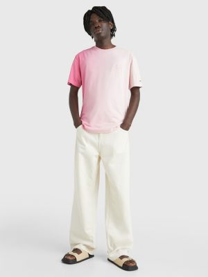 LASER PINK / MULTI Dip-dyed classic fit T-shirt voor heren TOMMY JEANS
