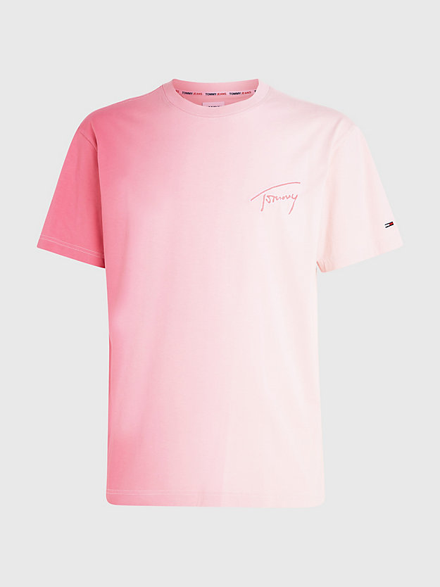 LASER PINK / MULTI Dip-dyed classic fit T-shirt voor heren TOMMY JEANS