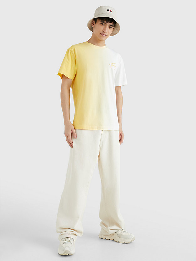 STAR FRUIT YELLOW / MULTI Dip Dye Classic Fit T-Shirt for men TOMMY JEANS