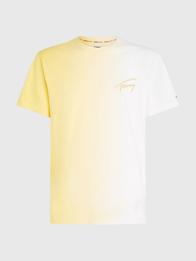 STAR FRUIT YELLOW / MULTI Dip Dye Classic Fit T-Shirt for men TOMMY JEANS