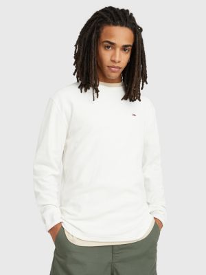 Waffle Classic Fit Long Sleeve T-Shirt | WHITE | Tommy Hilfiger