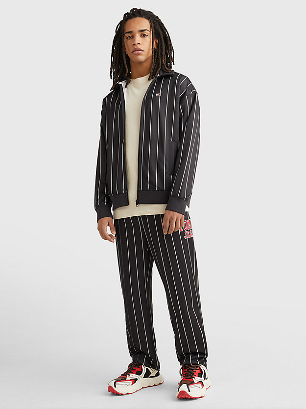 BLACK Ethan Pinstripe Relaxed Fit Joggers for men TOMMY JEANS