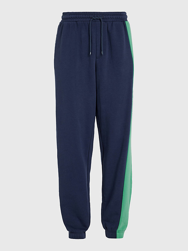 TWILIGHT NAVY / COASTAL GREEN Stripe Relaxed Fit Joggers for men TOMMY JEANS