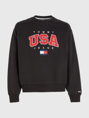 Modern Logo Boxy Fit Sweatshirt | BLACK | Tommy Hilfiger