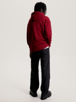 red tommy hilfiger hoodie mens