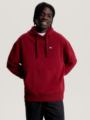 Red tommy store jeans hoodie