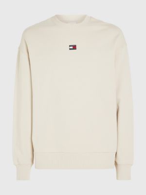 Badge Terry Relaxed Fit Sweatshirt | BEIGE | Tommy Hilfiger