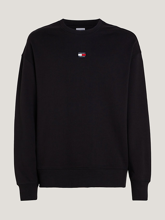 black badge terry relaxed fit sweatshirt for men tommy jeans
