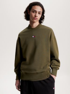 Badge Terry Relaxed Fit Sweatshirt | Green | Tommy Hilfiger