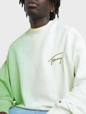 Signature Dip Dye Boxy Fit Sweatshirt GREEN Tommy Hilfiger