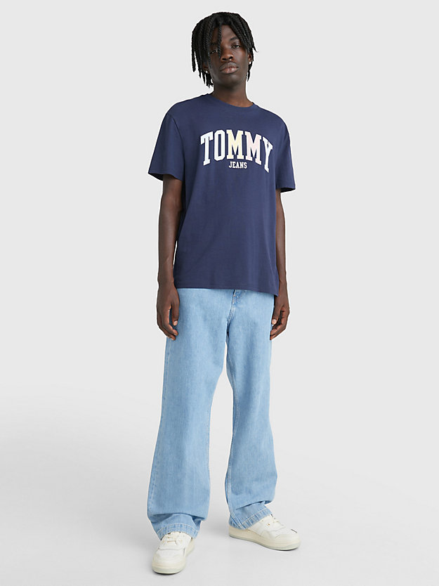 College Logo Classic Fit T-Shirt | Blue | Tommy Hilfiger