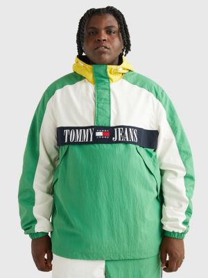 Plus Archive Oversized Popover Chicago Windbreaker | GREEN | Tommy