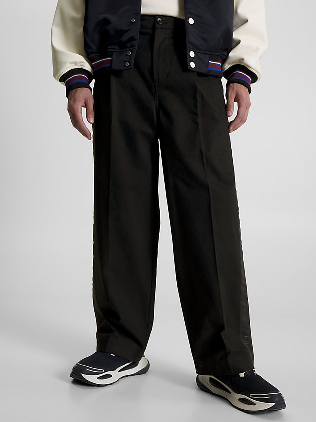 pantaloni chino sportivi ampi black da uomo tommy jeans