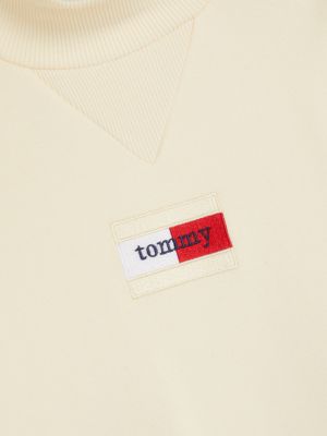 yellow mock turtleneck sweatshirt for men tommy jeans