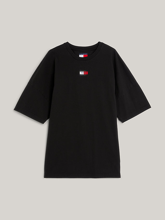 black essential t-shirt met logo voor heren - tommy jeans
