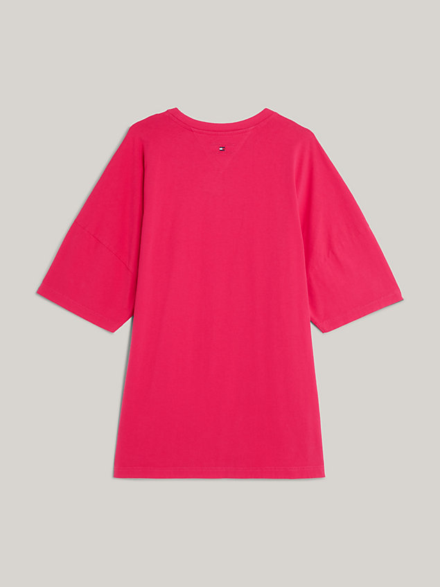 pink essential t-shirt met logo voor heren - tommy jeans