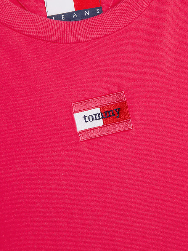 pink essential logo t-shirt for men tommy jeans