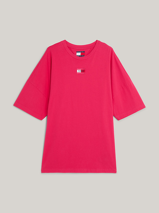 pink essential t-shirt mit logo für herren - tommy jeans
