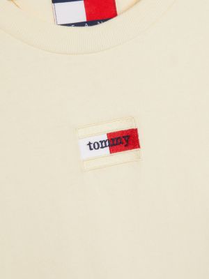 yellow essential logo t-shirt for men tommy jeans
